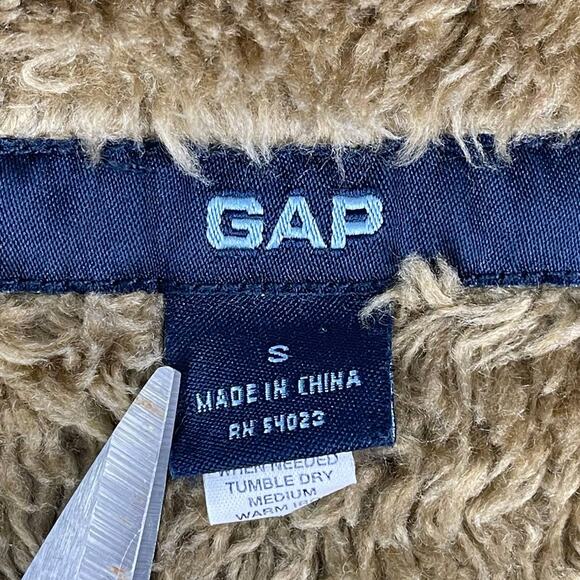 ASO Rachel Green Friends Y2K GAP Sherpa Lined Denim Vest SIZE Small Womens - Picture 10 of 10